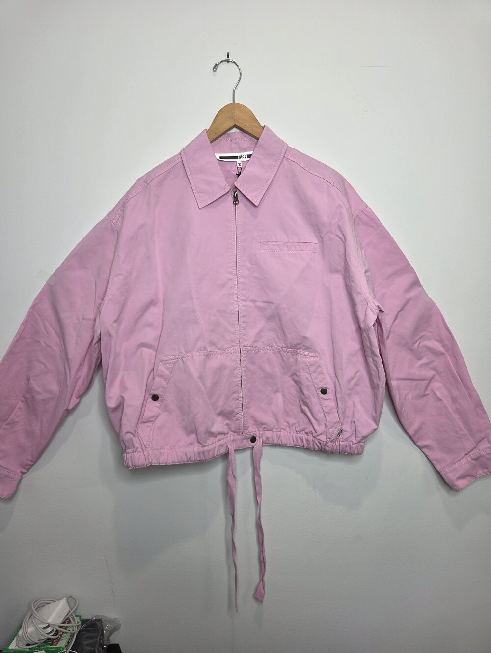 MCQ By Alexander Mcqueen Womens Pink Bomber Jacket Size 14 NWT